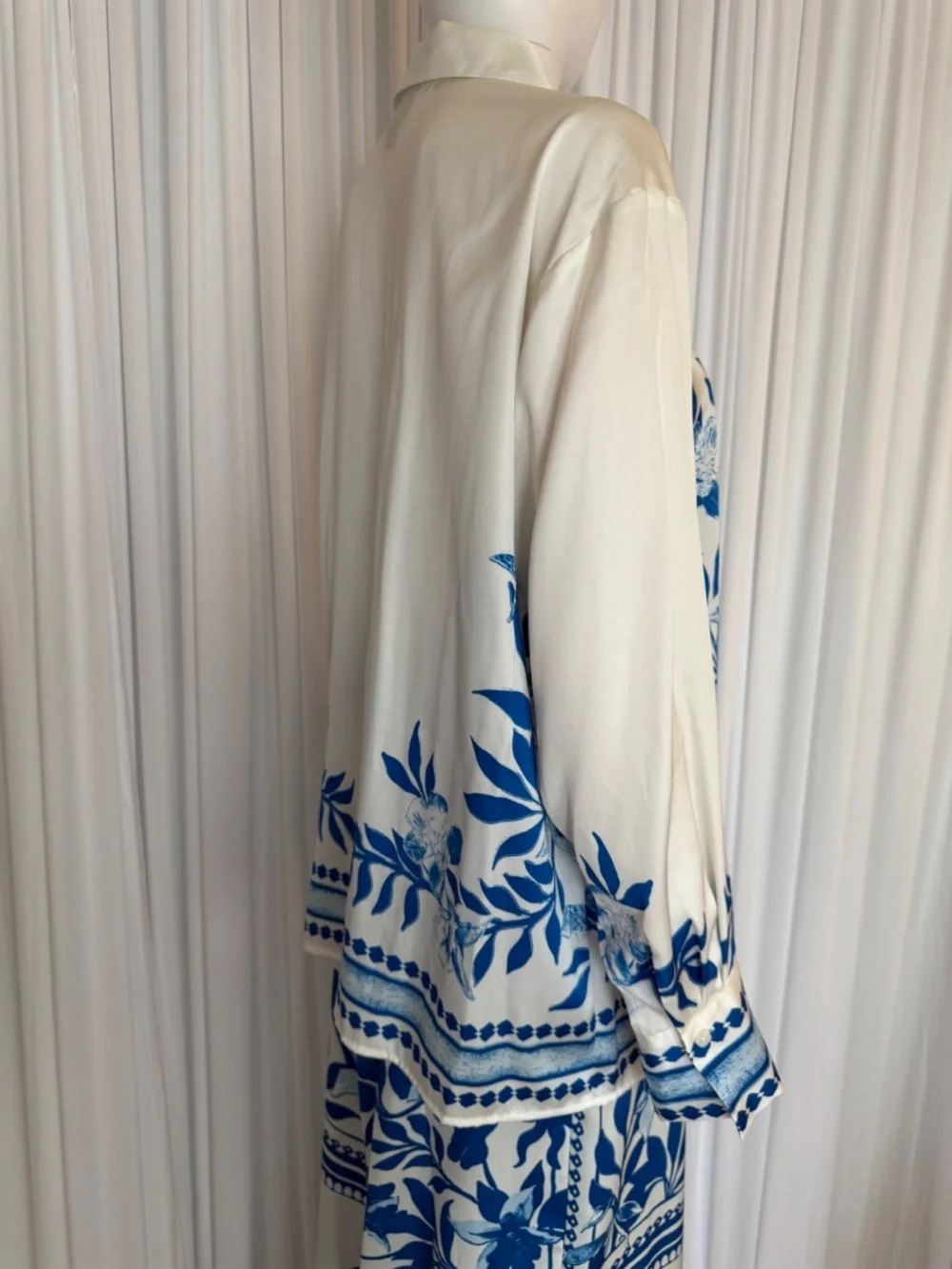 I.N.C. International Matching Blue White Floral 2-Piece set Size L NWOT/NWT